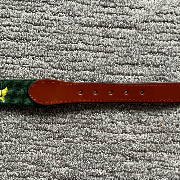 NWT Men's embroidered belt from Masters. Leather details - Picture 4 of 6